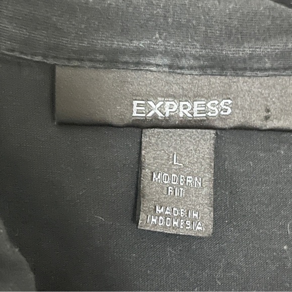 Express Men’s Standard Modern Fit Polo Shirt Black Large - Picture 4 of 7